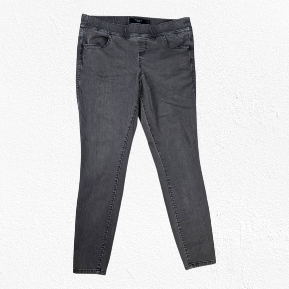 Torrid Dark Brown Elastic Waist Pull On High Rise Jegging Skinny Jeans Size 14 - Picture 2 of 7